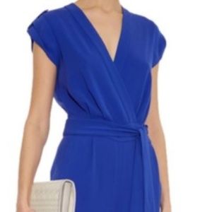 LOVE THIS JUMPSUIT! Dvf cobalt blue jumpsuit.